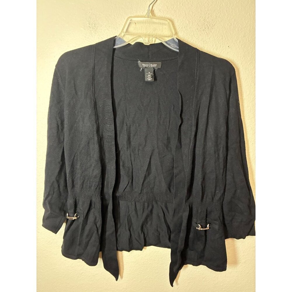 White House Black Market Cardigan Sweater Business Casual Black Size Medium